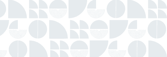 A seamless pattern of light gray geometric shapes, including circles, semicircles, and rectangles, arranged in a repetitive, abstract layout on a white background.